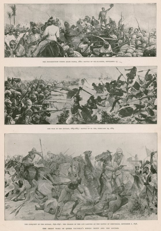 Die großen Kriege der Regierungszeit von Königin Victoria: der Anglo-Ägyptische Krieg (1882), der Mahdi-Aufstand (1883-1885) und die britische Eroberung des Sudan (1896-1898) von English School