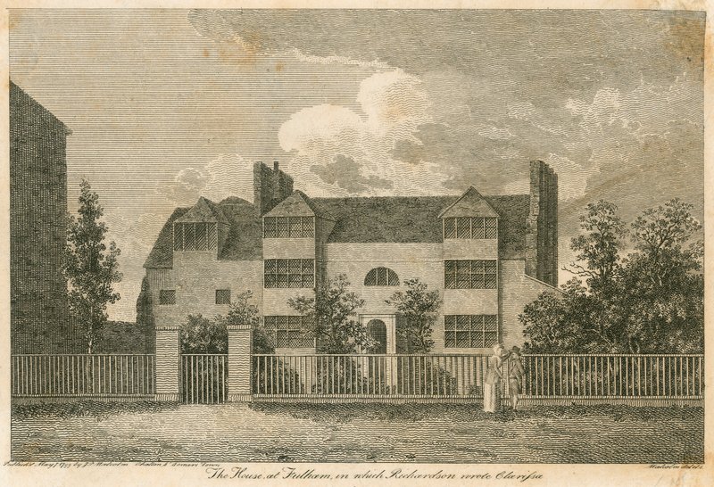 Das Haus in Parsons Green, nahe Fulham, London, als Samuel Richardson Clarissa schrieb von English School