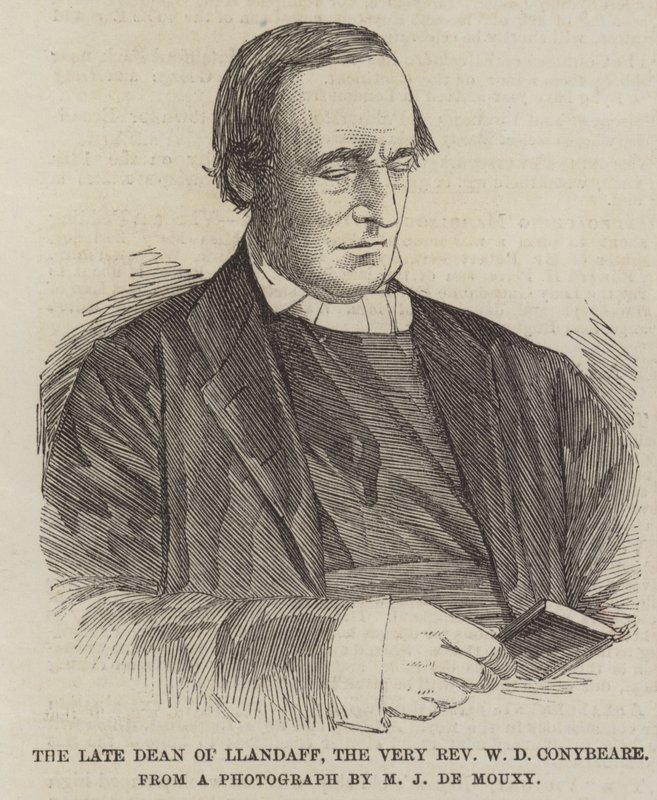 Der verstorbene Dekan von Llandaff, der sehr ehrwürdige W D Conybeare (Gravur) von English School