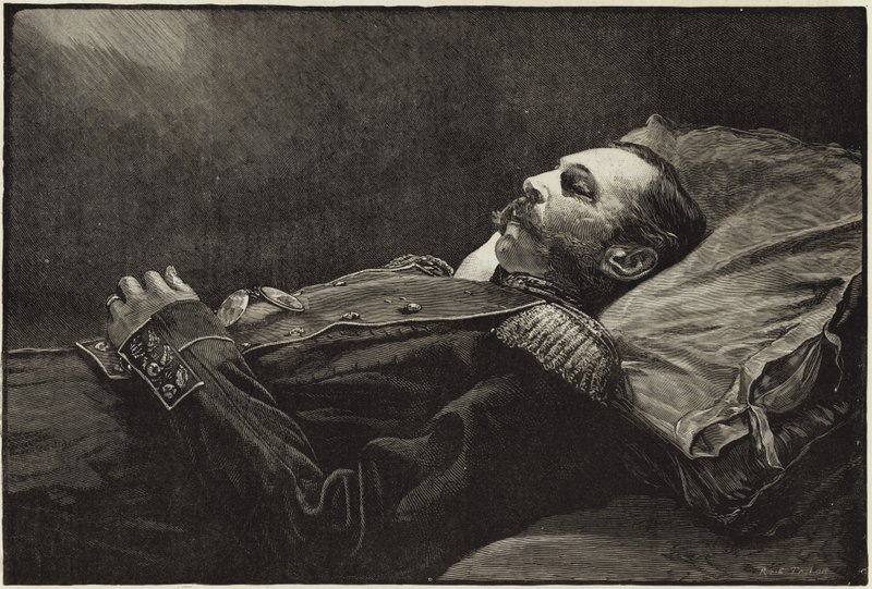 Der verstorbene Kaiser Alexander II. von Russland nach dem Tod von English School