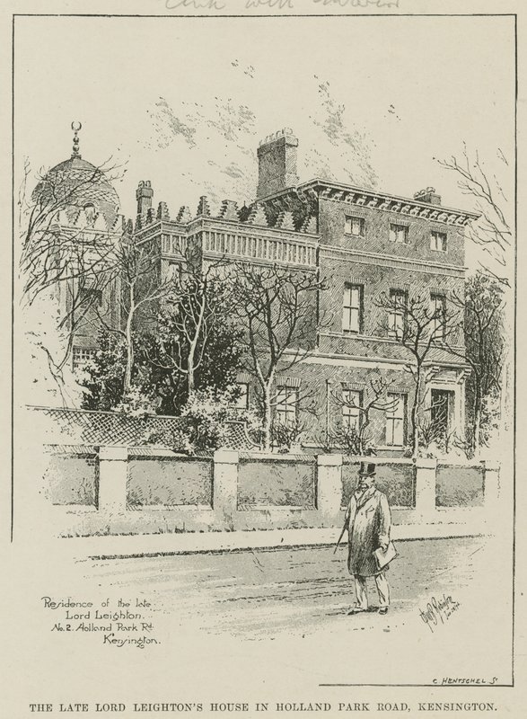 Das Haus des verstorbenen Lord Leighton in Holland Park Road, Kensington, London von English School
