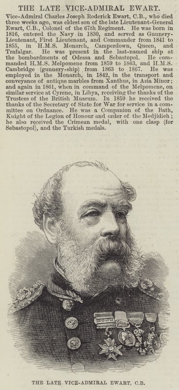 Der verstorbene Vizeadmiral Ewart, CB von English School