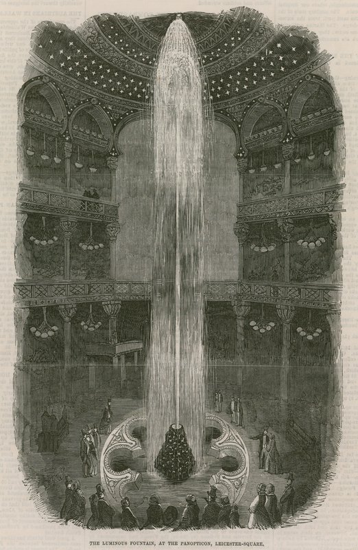 Der leuchtende Brunnen im Panopticon, Leicester Square, London von English School