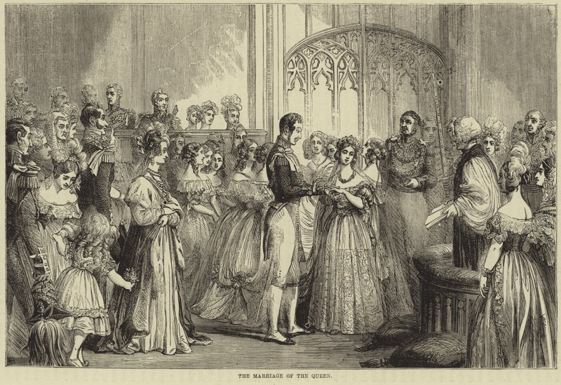Die Hochzeit von Königin Victoria und Prinz Albert von Sachsen-Coburg und Gotha von English School