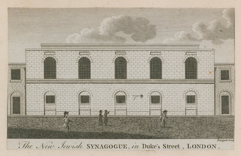 Die neue jüdische Synagoge in Dukes Street, London von English School