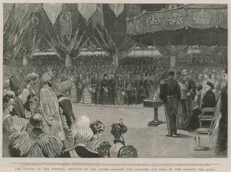 Die Eröffnung des Imperial Institute durch Ihre Majestät die Königin von English School