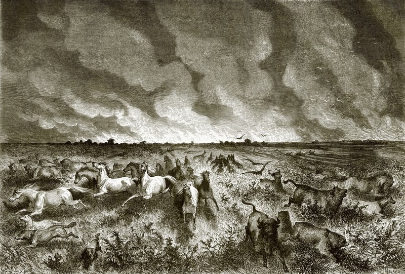 Die Prärie in Flammen von English School