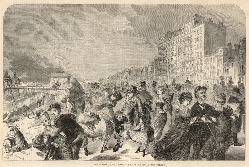 Die Saison in Brighton; Eine steife Brise auf der Parade von English School