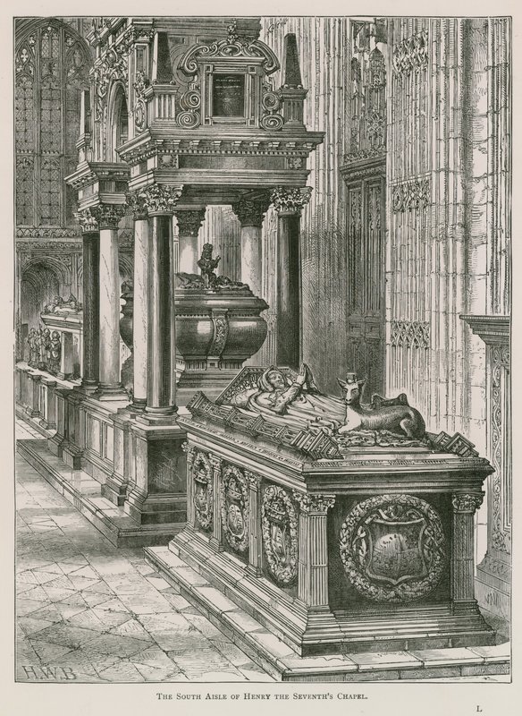 Das südliche Seitenschiff der Kapelle von Heinrich VII von English School