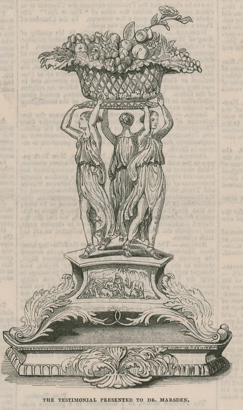 Das dem Dr. Marsden überreichte Zeugnis von English School