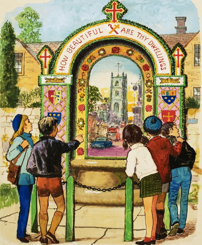 Tissington-Brunnen von English School