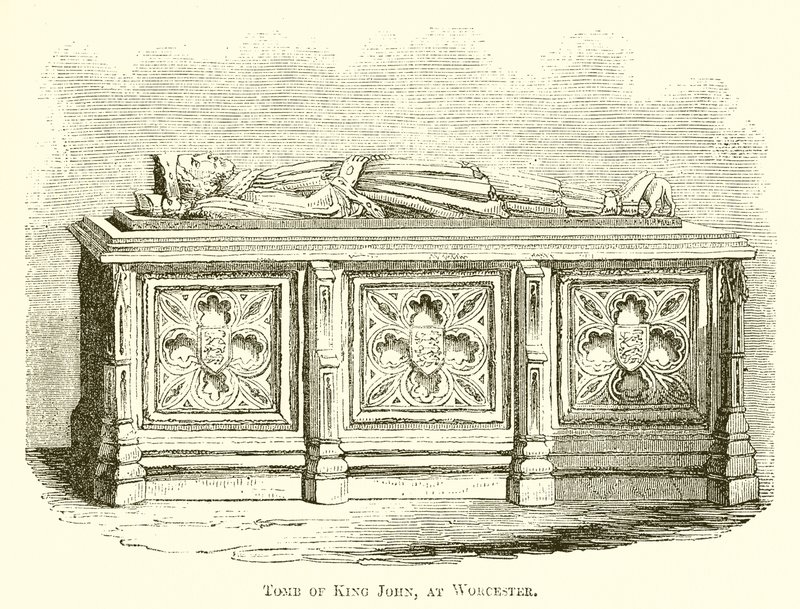 Grab von König Johann in Worcester von English School