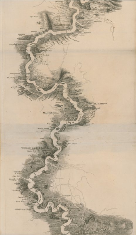 Tomblesons Panoramakarte der Themse und Medway von English School