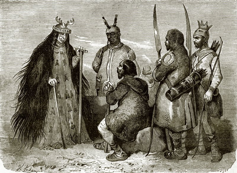 Tungusische Zauberin und Einheimische von English School