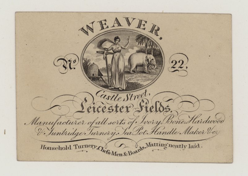Drechsler, Weaver, Visitenkarte von English School