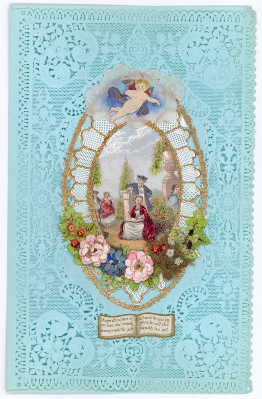 Viktorianische Valentinskarte von English School