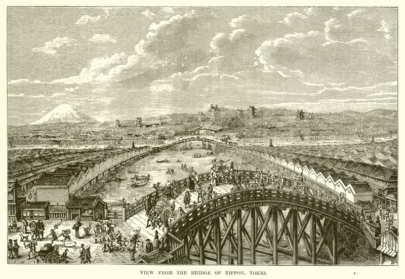 Blick von der Brücke von Nippon, Tokio von English School