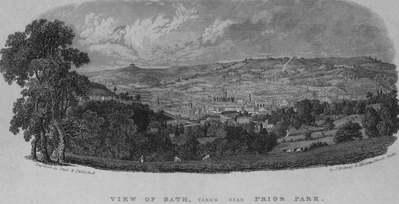 Ansicht von Bath, nahe Prior Park von English School