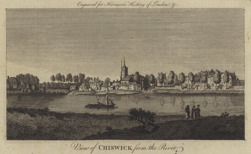 Blick auf Chiswick vom Fluss von English School