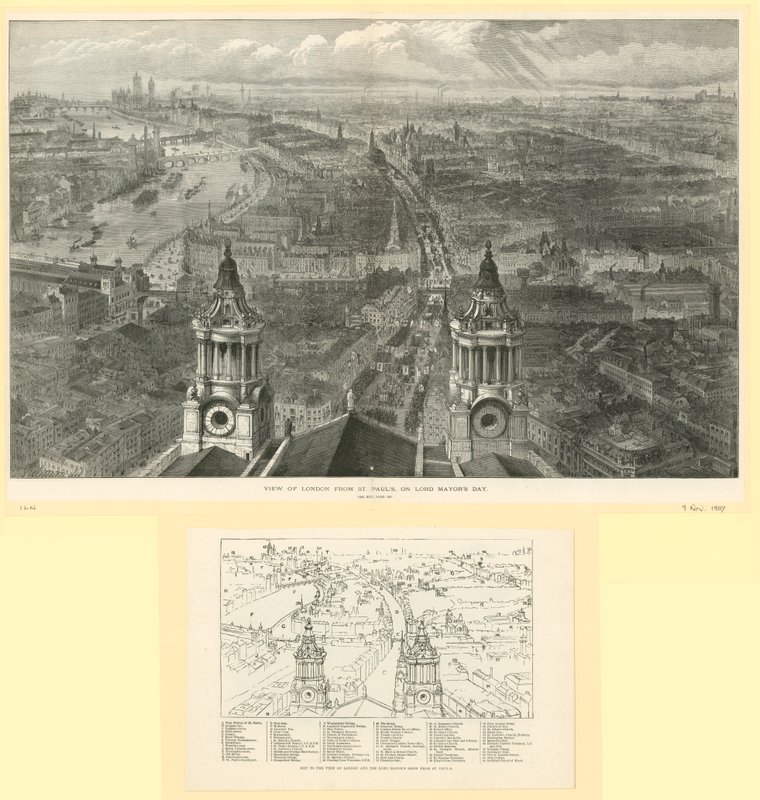 Ansicht von London von St. Pauls am Lord Mayor