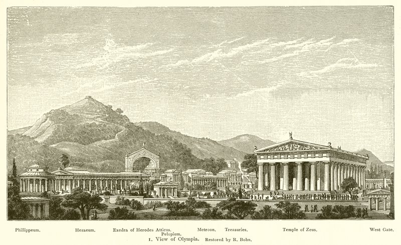 Ansicht von Olympia, restauriert von R. Bohn von English School