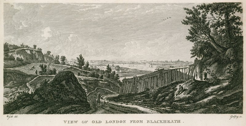 Ansicht des alten London von Blackheath von English School
