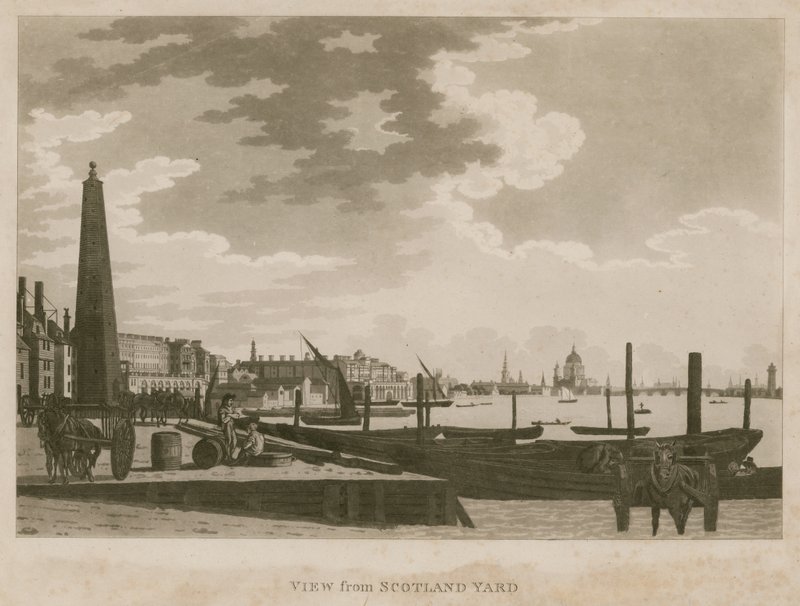 Blick auf die Themse, London, von Scotland Yard von English School