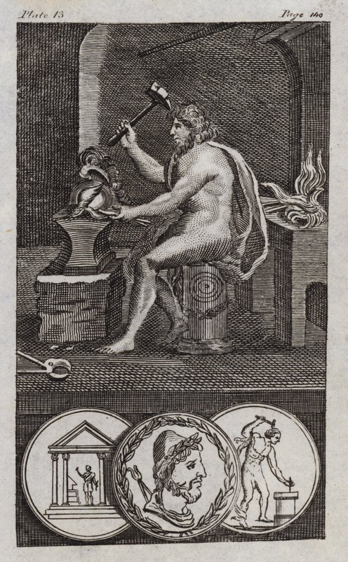 Vulkan (Gravur) von English School