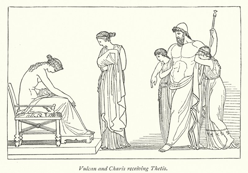 Vulkan und Charis treffen Thetis von English School