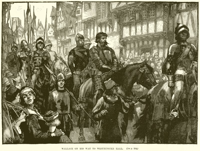 Wallace auf dem Weg zur Westminster Hall von English School