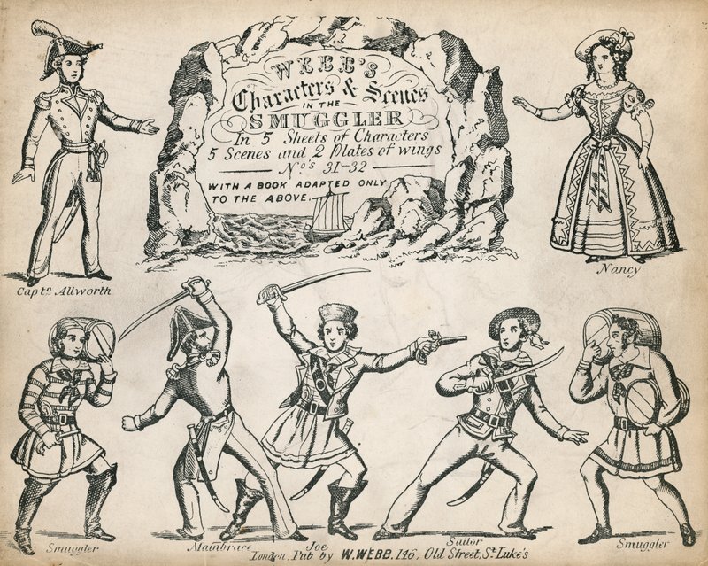 Webbs Charaktere und Szenen im Schmuggler von English School