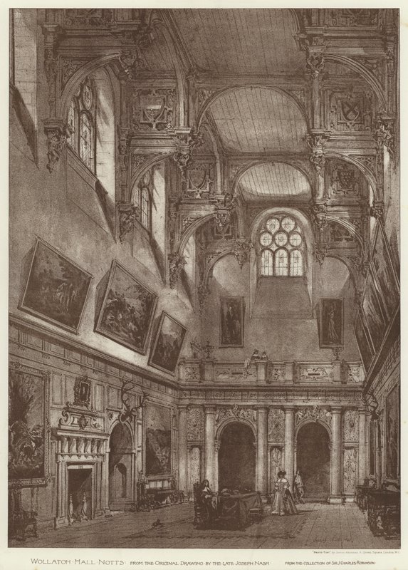 Wollaton Hall, Notts (Lithografie) von English School