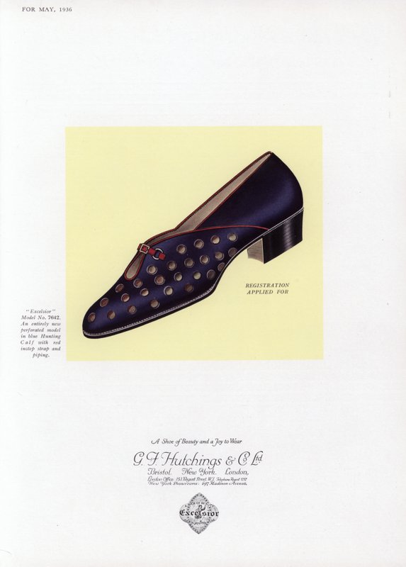 Werbung für Damenschuhe, 1930er von English School
