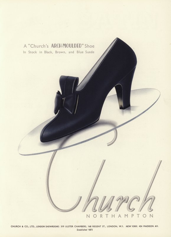 Werbung für Damenschuhe, 1930er von English School