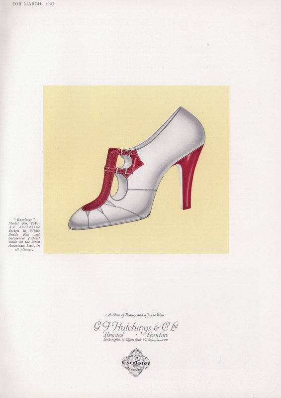 Werbung für Damenschuhe, 1930er von English School