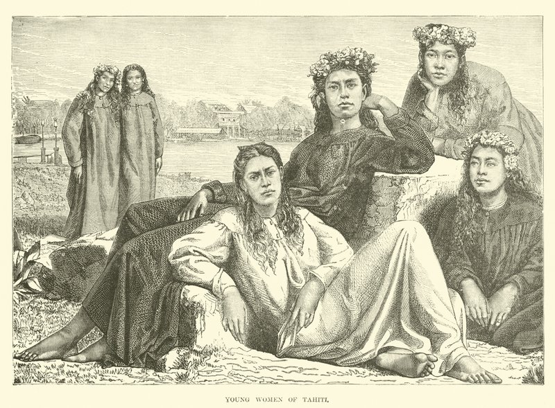 Junge Frauen von Tahiti von English School