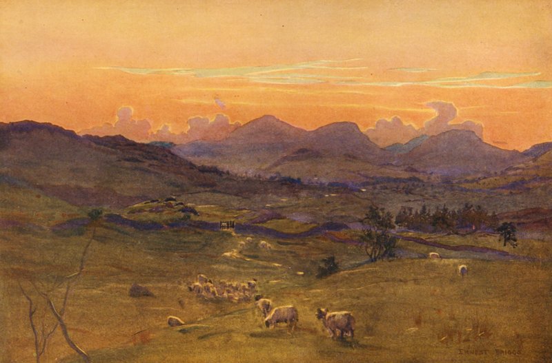 Das Tal des Ken, Abend von Ernest Edward Briggs