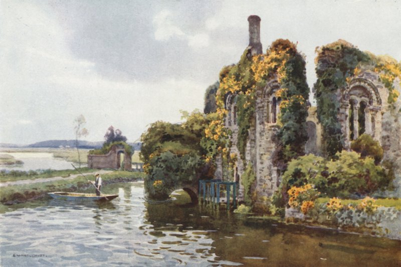 Ruinen des normannischen Hauses, Christchurch von Ernest William Haslehust