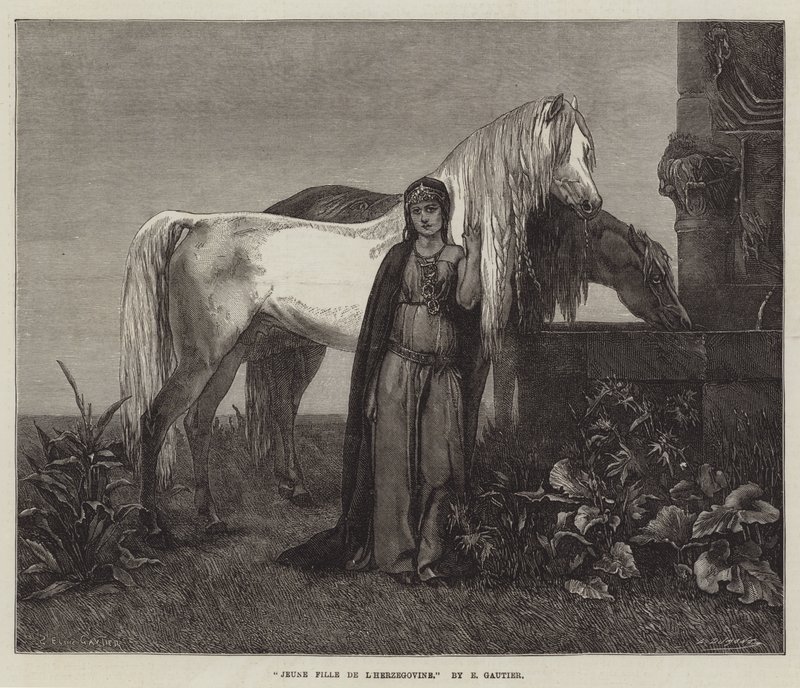 Junges Mädchen aus der Herzegowina von Etienne Gautier