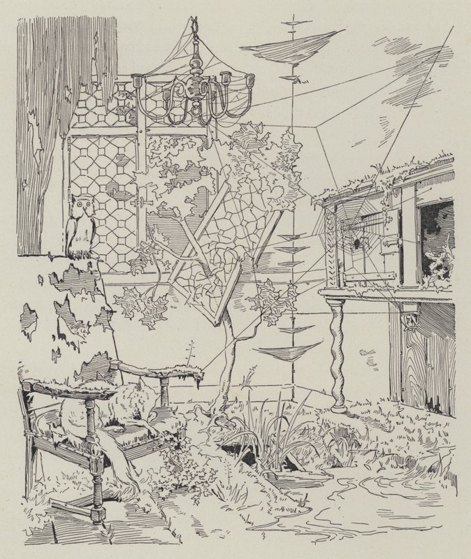 Szene aus La Dame de Gai-Fredon von Quatrelles (Ernest L