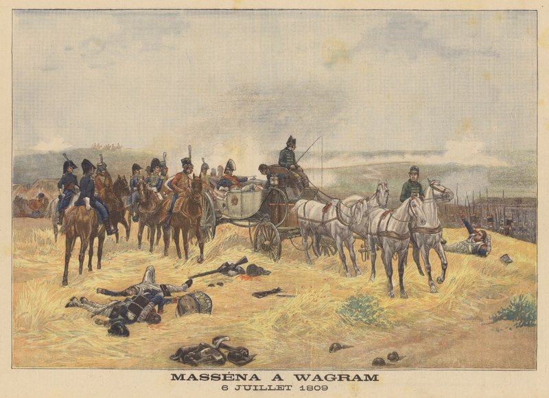 Marschall Masséna in der Schlacht bei Wagram, 6. Juli 1809 von Eugene Chaperon