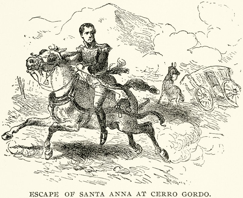 Flucht von Santa Anna bei Cerro Gordo von European School