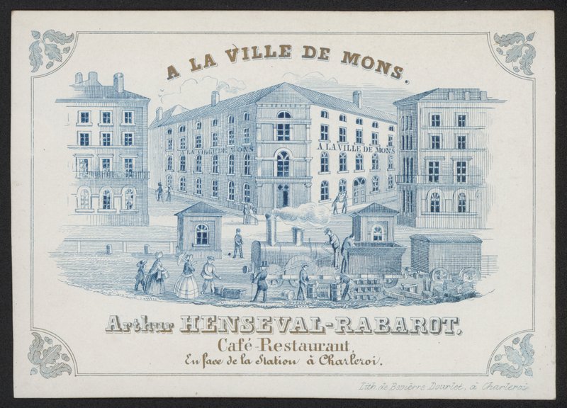 A La Ville De Mons, Arthur Henseval-Rabarot, Cafe Restaurant von European School