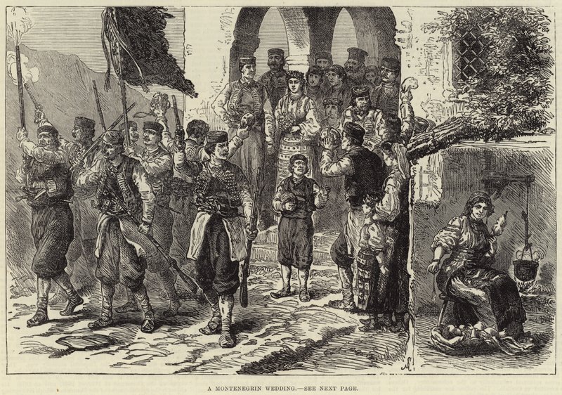 Eine montenegrinische Hochzeit (Stich) von European School