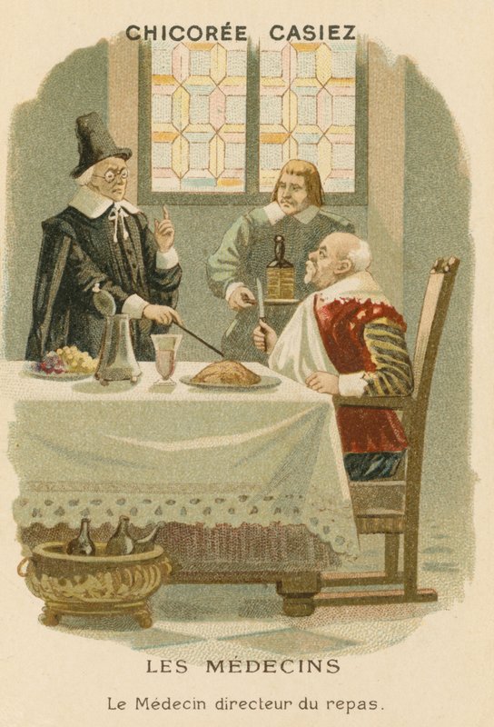 Ein Arzt sagt einem Mann, was er essen soll von European School