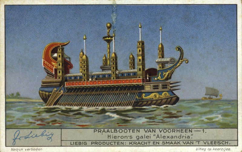 Alexandria, Galeere von Hiero II., Tyrann von Syrakus, 3. Jahrhundert v. Chr. von European School