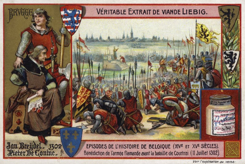 Segnung der flämischen Armee vor der Schlacht von Courtrai, 1302 von European School