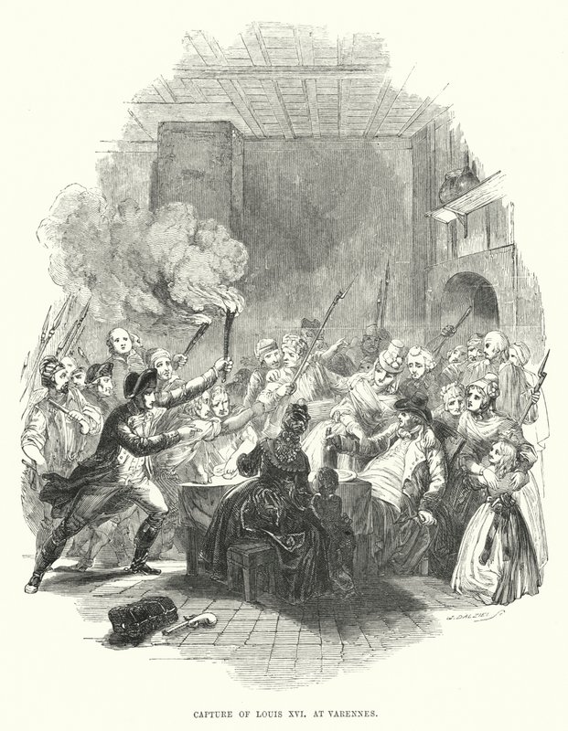 Gefangennahme von Ludwig XVI in Varennes von European School