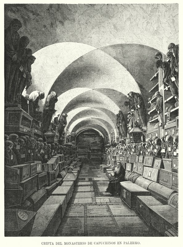 Katakomben des Kapuzinerklosters, Palermo, Sizilien, Italien von European School