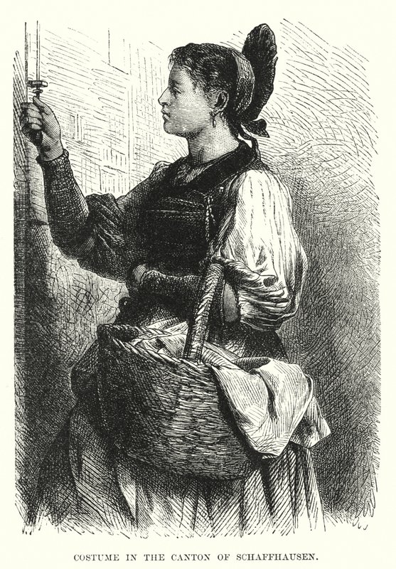 Kostüm im Kanton Schaffhausen (Stich) von European School